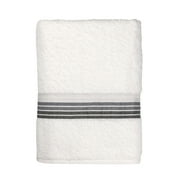 Mainstays Ombre Stripe Bath Towel, White