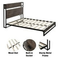 thumbnail image 2 of Queen Size Bed Frame with Headboard & Footboard,Heavy Duty Platform Bed Frames With Storage,Queen Bed Frame Noise-Free & No Box Spring Needed & Easy Assembly & Wood Slats Support, 2 of 7