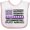 White and Pink, variant on Inktastic Epilepsy Awareness Purple Ribbons and Flag Boys or Girls Baby Bib