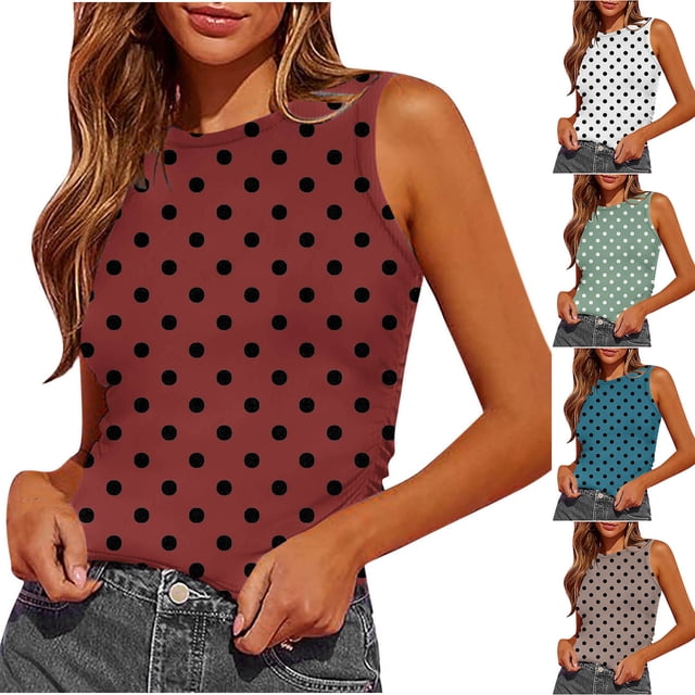 Ashirexll Tank Tops for Women Summer Sleeveless Round Neck Slim Side Ruched Basic Tee Shirts.