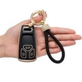 thumbnail image 5 of Key Fob Cover Compatible with Fit for Audi A4 Q7 Q5 TT A3 A6 SQ5 SQ7 R8 S5 Smart Key Premium Soft TPU Anti-dust Full Protection Keychain Case Holder Protector, 5 of 6
