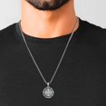 thumbnail image 4 of TANGPOET 925 Sterling Silver Compass Necklace Gifts for Men, Black, 4 of 5