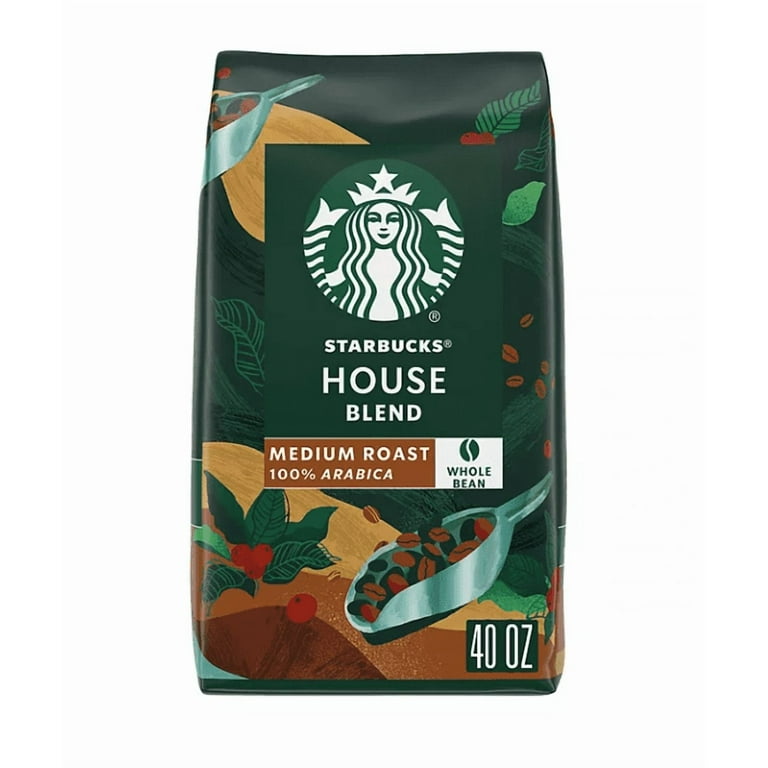 Starbucks House Blend Whole Bean Coffee, 40 oz.pack of 2 - Walmart.com