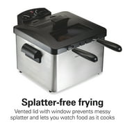 Hamilton Beach 19-Cup/4.5L Electric Deep Fryer with 3 Baskets, Stainless Steel