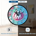 thumbnail image 5 of Voice Activated Clock with Glow Light 12 Inch Large Silent Wall Clock Battery Operated for Home Decor Black and White Dog, 5 of 8