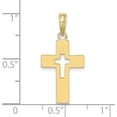 thumbnail image 4 of Solid 10K Yellow Gold Polished Cut-Out Cross Charm - 22.9mm, 4 of 6