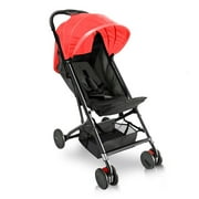 Jovial Compact Portable Folding Baby Stroller, Black/Red