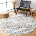 thumbnail image 2 of SAFAVIEH Sedona Brendanus Southwestern Area Rug, Ivory/Grey, 4' x 4' Round, 2 of 7