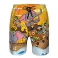 thumbnail image 4 of Kdxio Animals on Noah's Ark1 Pattern Mens Casual Shorts - Drawstring Summer Beach Sports Shorts for Men, 4 of 9