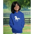 thumbnail image 2 of Gift For Horse Lover - Love Horses Kids Hoodie X-Large Blue, 2 of 6