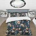 thumbnail image 2 of Designart "Romantic Peach Love Blossoms Dreams" Pink Floral Bedding Covert Set - Cottage Bed Set With 2 Shams, 2 of 5