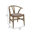 thumbnail image 5 of Ellie Dining Chair Set of 2- Y Shape Back- Fabric Seats- Walnut Brown, 5 of 6