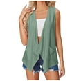 thumbnail image 2 of ALLLIST Spring Tops for Women 2024 Green Sleeveless V-Neck Solid Tank Tops Camisole L, 2 of 4