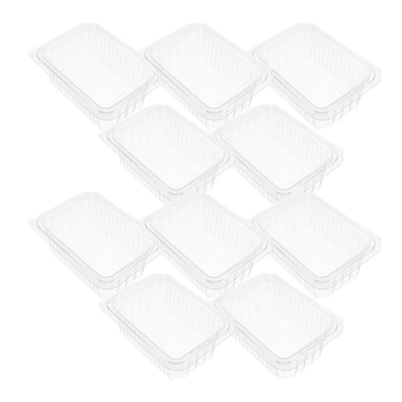 Hemobllo Clear Plastic Honeycomb Box with Lid for Daily Use, Includes Beekeeping Tools, 10Pcs