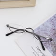 thumbnail image 4 of Mens Half Moon Spring Hinge Reading Glasses 3.0 Womens Fashion Gunmetal Classic Readers +3.0, 4 of 4