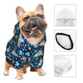 thumbnail image 4 of Uemuo Ice blue old man cute winter for Winter Dog Hoodie Sweatshirts with Pockets Warm Dog Clothes for Small Dogs Chihuahua-X-Small, 4 of 8