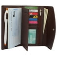 thumbnail image 3 of RFID Genuine Leather Women's Slim Flap Wallet Clutch Organizer, 3 of 68