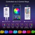 thumbnail image 2 of shiyou-15.5M/50.8ft Bluetooth LED Strip Light, Smart RGB LED Light Strip with Bluetooth APP Control, Music Sync Flexible RGB Color Changing LED Light with 40-Key IR Remote for Home Decoration, 2 of 4