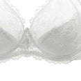 thumbnail image 3 of ATOYSOY Everyday Bra Daily Lace Splicing Breathable Push Up Underwear Underwired Padded Workout Girls Teens Smoothing Comfy Bra White, 3 of 3