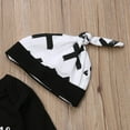 thumbnail image 6 of Bagilaanoe 3pcs Newborn Baby Boys Long Pants Set Letter Print Long Sleeve Romper Tops + Leggings Trousers + Hat 3M 6M 12M 18M 24M Infant Casual Outfits, 6 of 7