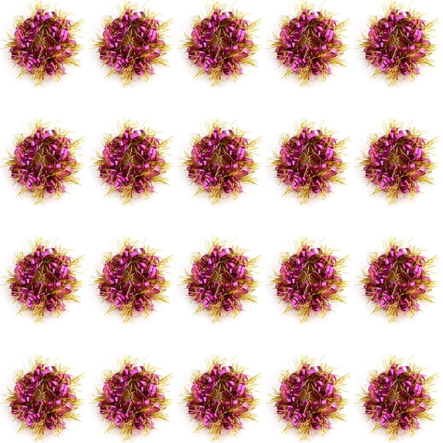 (rosa roja) Kit de porristas con flores elásticas para muñeca, pompones de alegría para adultos y niños (rosa roja)