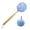 Blue, variant on Back Scrubber Shower Loofah, Mesh Poufs and Shower Sponge Brush with Long Wooden Handle, Exfoliating Bath Sponges for Women