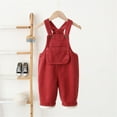 thumbnail image 4 of Krdevn Boys Corduroy Romper Jumpsuit Winter Lined Overalls Baby Casual Outfit Warm Soft Playwear for Toddlers,Kids Clothing,0-6 Months, 4 of 9