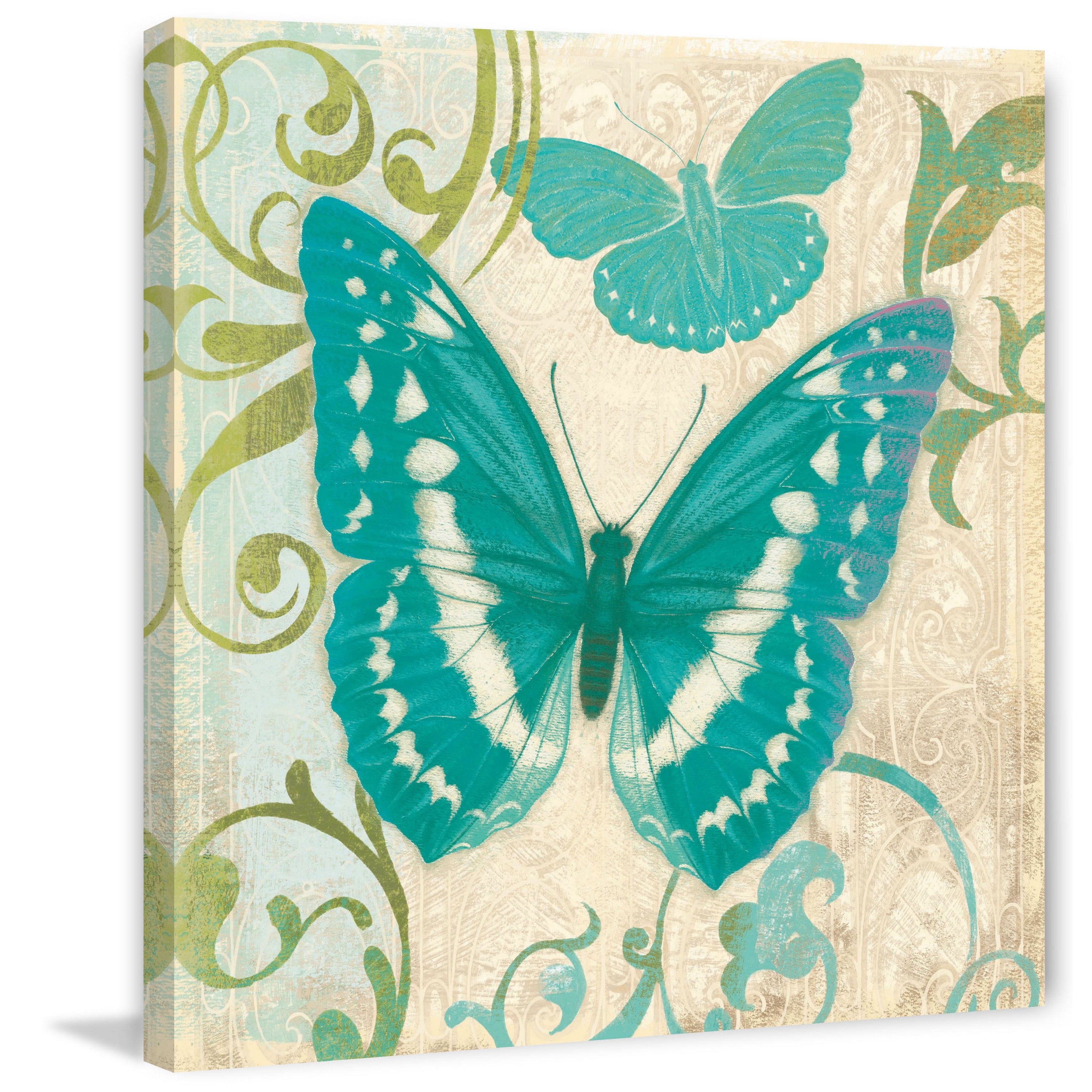 Marmont Hill "Teal Butterfly" Painting Print on Canvas