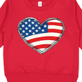thumbnail image 3 of Inktastic American Flag Heart USA Patriotic Toddler Sweatshirt, 3 of 4