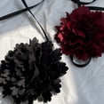 thumbnail image 4 of Wine Flower Collar Bowknot Necklace Chain Temperament Cloth Ribbon Necklace Choker for Women Festival Jewelry, 4 of 8