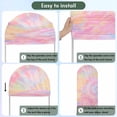 thumbnail image 5 of Rainbow Color Arch Backdrop Cover, Spandex Fitted Wedding Arch Cover, Fantasy Colorful Ombre Swirl Round Top Stand Covers for Birthday Ceremony Bridal Shower Party Decor 4x1.65 Ft, 5 of 9