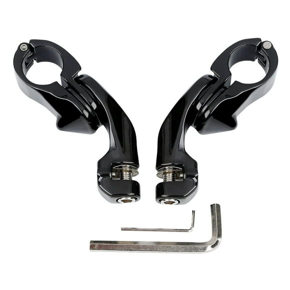 Kit de Montage de Piquet de Route Ajustable à Court Angle 1-1/4 Pouces 32mm 1.25 Pouces Compatible avec Harley Road King/Street Glide/Fat Boy/Iron 883