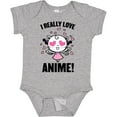 thumbnail image 3 of Inktastic I Really Love Anime with Cute Anime Cat and Hearts Boys or Girls Baby Bodysuit, 3 of 5