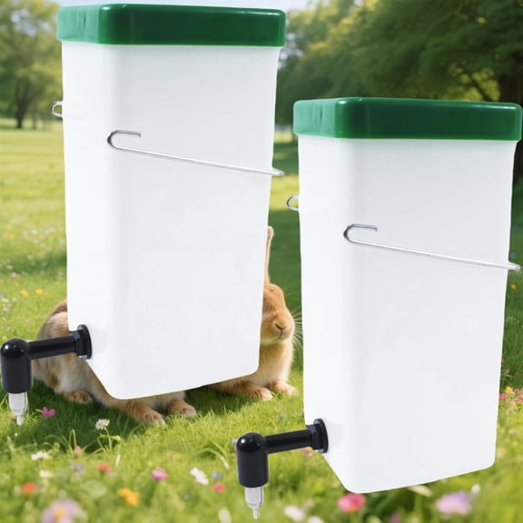 2 Pack Rabbit Water Bottle for Cage, 32oz Clear Hamster Water Bottle for Small Animal Ferret Guinea Pig Chinchilla Mouse Rat Gerbil