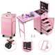 thumbnail image 2 of Byootique Nail Desk Mobile Station Rolling Makeup Manicure Table Unicorn Pink Byootique Modern, 2 of 10