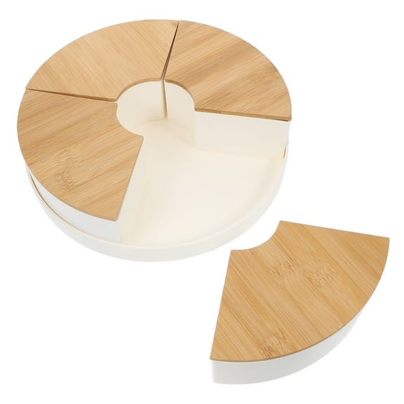 White ABS Divided Snack Tray for Home Use with Compact Design and Event Versatility 1 Set