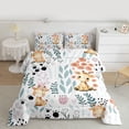 thumbnail image 2 of Homewish Kawaii Giraffe 3-Piece Full Size Comforter Sets for Teens Boys Girls,Flower Animal Bedding Comforter Set,Dreamy Princess Lightweight Bedding Sets,Ultra Soft Home Decor,Reversible, 2 of 8