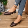 thumbnail image 5 of Miluxas Women's Slip on Flats,Pointy Toe Polka Dots Ballet Flats Dress Shoes Brown 7.5(40), 5 of 8