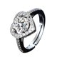 thumbnail image 1 of Promesa de compromiso de plata Solitario Anillo Redondo con Platinums Deshierbe Chapado Moissanite Hecho Imitación 925 Anillo para Mujeres Anillos, 1 of 5