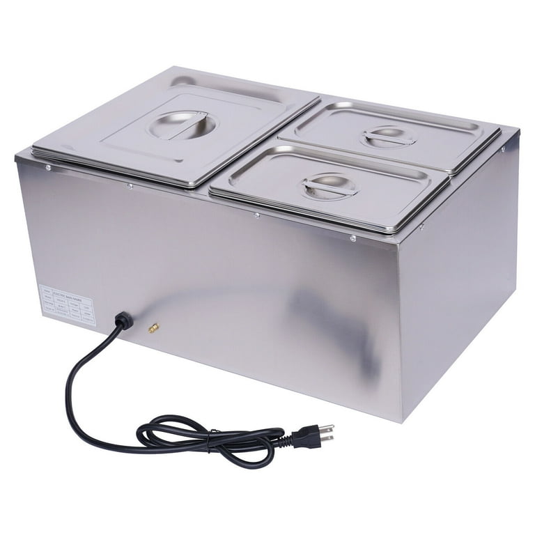 ROVSUN 21QT 600W 110V 2-Pan Commercial Food Warmer Electric Steam Tabl