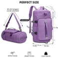thumbnail image 3 of Gynky Duffel Bag 4 in 1 Travel Backpack Weekender Bags Duffle Bag for Women Gym Bag with Shoe and Wet Compartment Carry On Dance Bag, 3 of 7