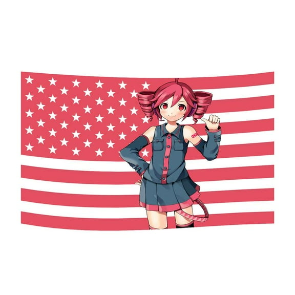 kasane teto flag tapestry with brass grommets for college dorm decoration, outdoor party, gift, backyard, Decorative Hanging
