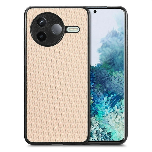 For Xiaomi Poco F7 Pro 5G Xiaomi Redmi K80 5G Case Carbon Fiber Texture PU+PC+TPU Phone Back Cover -