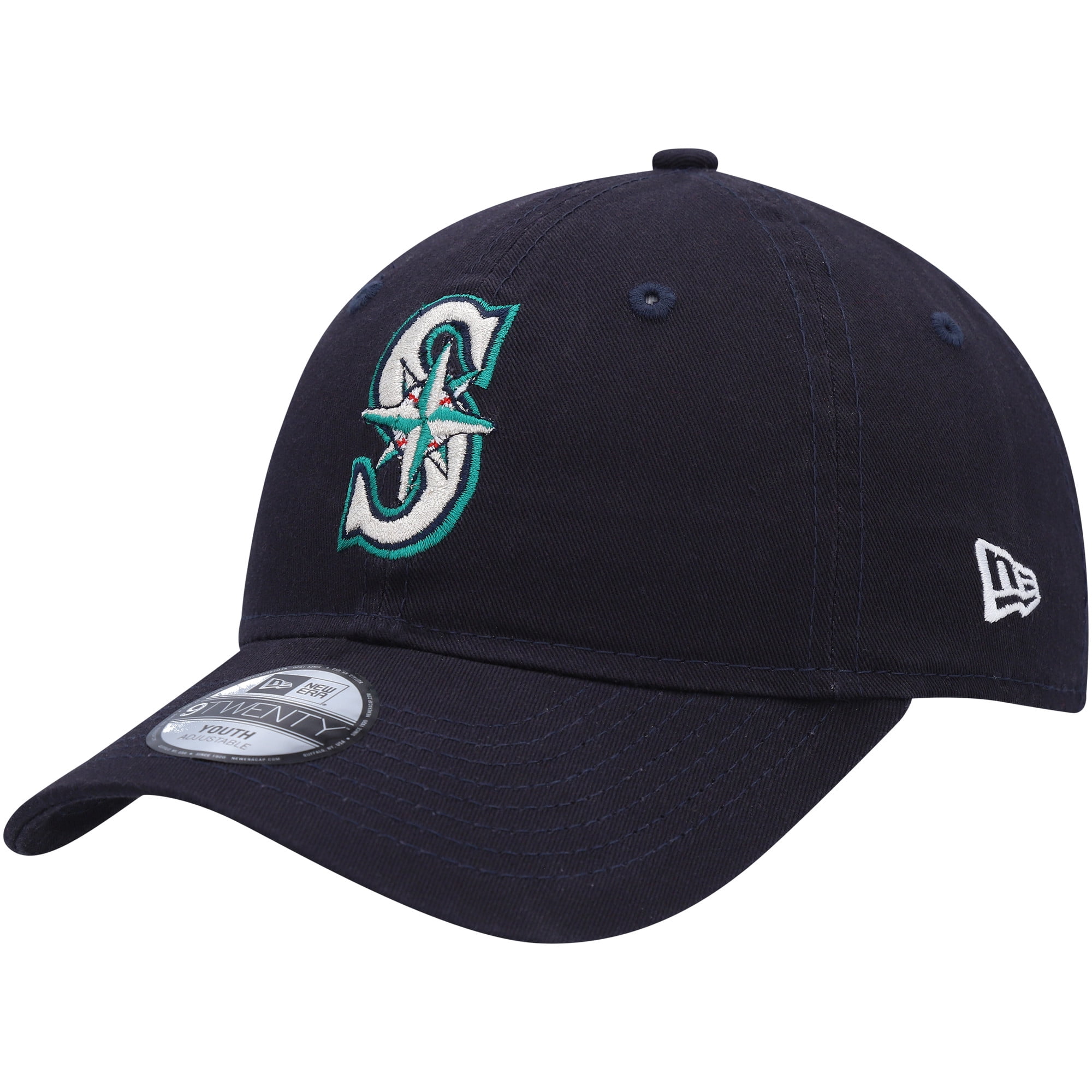 Youth New Era Navy Seattle Mariners Core Classic 9TWENTY Adjustable Hat