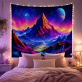 thumbnail image 2 of Mountain Lake Fantastical with Vivid Cosmic Towering Rugged, Mystical Fantasy for Space Lovers, Galaxy Room Decor, Graduation Gift, Tapestry Wall Hanging for Bedroom and Dorm, 2 of 7