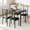 Black, variant on Dining Table for 4, Small Table and Chairs Set of 4, Dinette Set for 4, Square Dinner Table Set, 3Pcs Kitchen & Dining Room Sets for Small Space (Black, Dining Table with 4 Chairs)