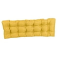 thumbnail image 2 of 60-inch by 19-inch Tufted Solid Outdoor Spun Polyester Loveseat Cushion Yellow-Color, 2 of 3