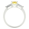 thumbnail image 4 of Three-Stone Engagement Ring for Women - 1.5ct Simulated Yellow Diamond in 14K White Gold Promise Ring, 4 of 6