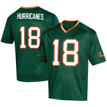 Custom Oregon Football Jersey - Men's Russell #18 Green Miami Hurricanes Fashion Football Jersey