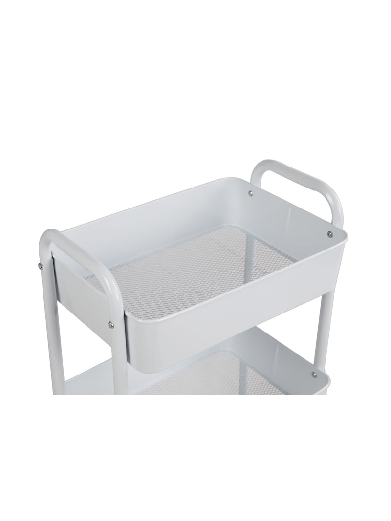 Mainstays Metal Frame Laundry Basket Sorter, 3-Tier, Arctic White